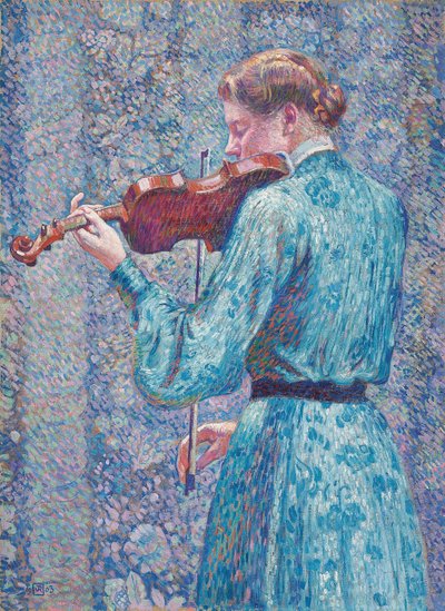 Marie-Anne Weber spielt Geige, 1903 von Théo van Rysselberghe