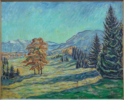 Herbstliche Gebirgslandschaft von Theo von Brockhusen