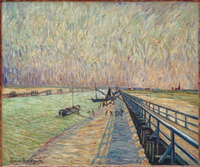 Landungsbrücke in Nieuport von Theo von Brockhusen