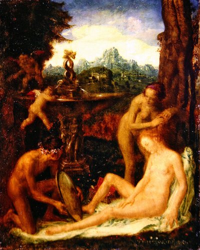 Venus bei ihrer Toilette von Theodor Baierl