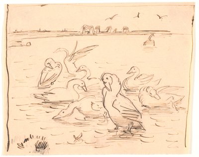 Gänse auf Saltholm von Theodor Philipsen
