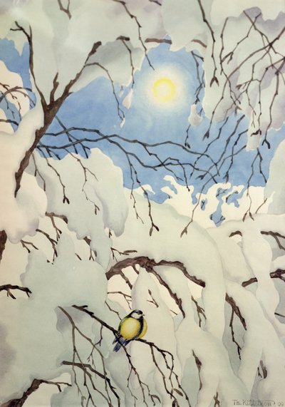 Kohlmeise von Theodor Kittelsen