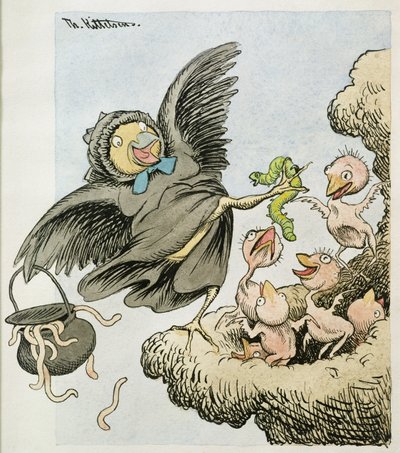 Hier ist das Essen, Kinder von Theodor Kittelsen