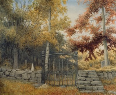 Der Kirchhof bei Bråtebakken von Theodor Kittelsen
