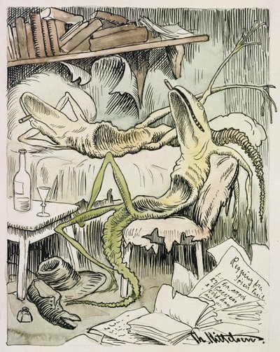 Die literarische Grippe von Theodor Kittelsen