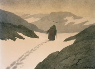 Die Pest auf dem Berg von Theodor Kittelsen