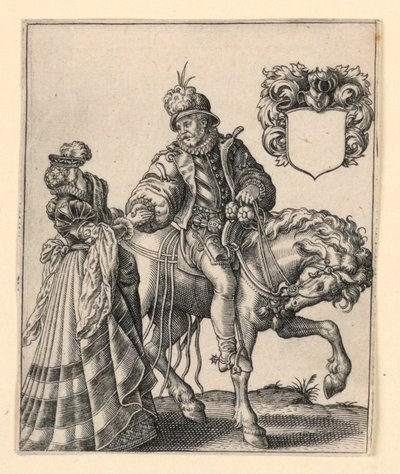 Adliger und Dame von Theodor de Bry