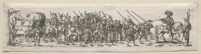 Soldaten auf dem Marsch von Theodor de Bry