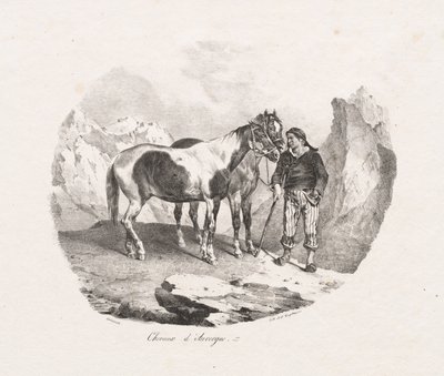 Auvergne-Pferde von Theodore Gericault