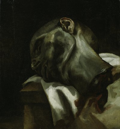 Kopf eines guillotinierten Mannes von Theodore Gericault