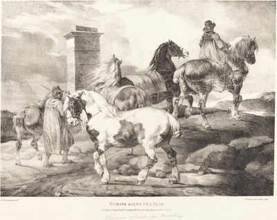 Pferde gehen zu einem Jahrmarkt von Theodore Gericault