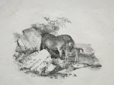 Die Stute und ihr Fohlen von Theodore Gericault