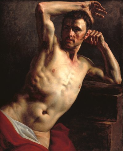 Männlicher Akt, Halbfigur von Theodore Gericault
