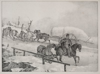 Fuhrmann erklimmt einen Hügel von Theodore Gericault