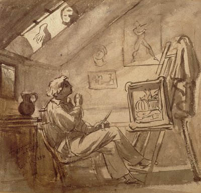 Junger Maler in seinem Atelier von Theodore Gericault