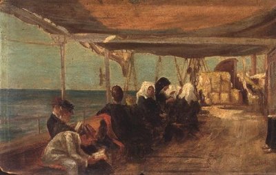 An Bord eines Schiffes von Theodore Jacques Ralli