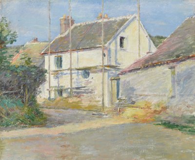 Haus mit Gerüst, Giverny von Theodore Robinson