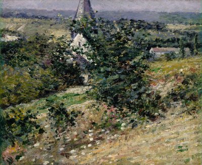 Alte Kirche in Giverny, 1891 von Theodore Robinson
