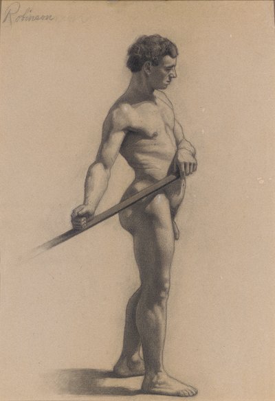 Studie der männlichen Figur, 1875 von Theodore Robinson