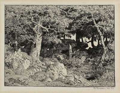 Eiche aus Felsen von Theodore Rousseau