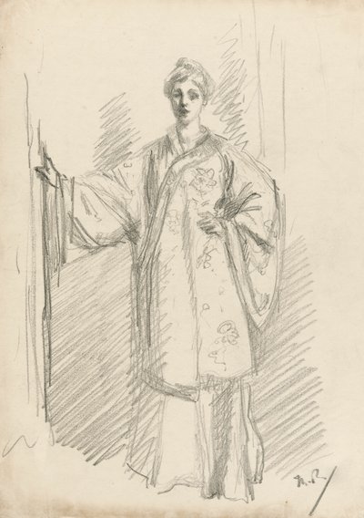 Stehende Figur in einem chinesischen Gewand von Theodore Roussel