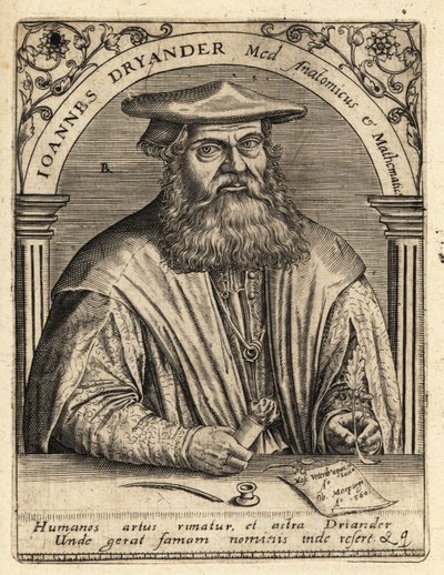 Johann Dryander, deutscher Anatom von Theodore de Bry