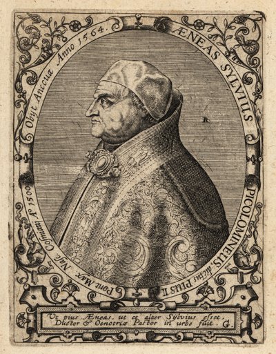 Papst Pius II. von Theodore de Bry