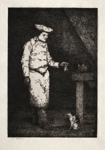 Das Frühstück der Katze von Theodule Ribot