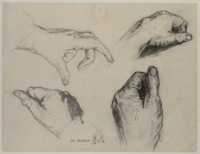 Studie von Händen (recto) von Theodule Ribot