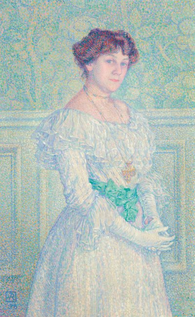 Porträt von Laure Flé, 1898 von Théo van Rysselberghe