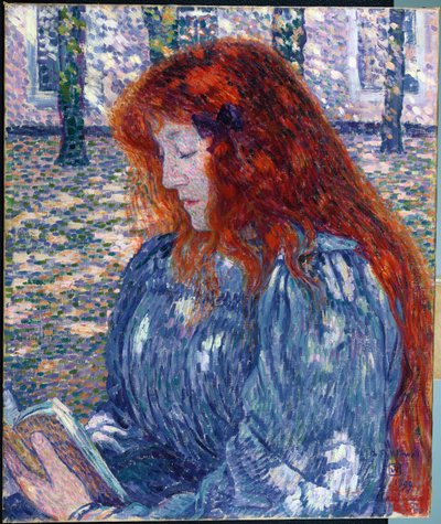Frau beim Lesen, 1899 von Théo van Rysselberghe
