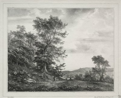 Landschaft mit Figuren, 1817 von Jean Antoine Theodore Gudin