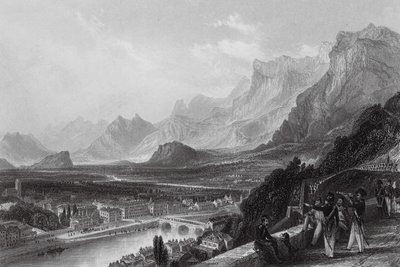 Grenoble, von der Festung (Gravur) von Thomas (after) Allom