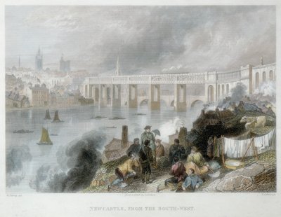 Newcastle-upon-Tyne von Südwesten von Thomas Abiel Prior