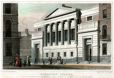 Finsbury Chapel, City of London, 1827 von Thomas Barber