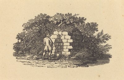 Mann beim Urinieren von Thomas Bewick