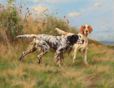 Zwei englische Setter von Thomas Blinks