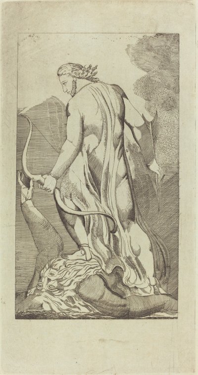 Christus zertritt Satan von Thomas Butts, Jr. after William Blake