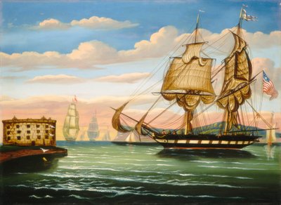 Bucht von New York, Sonnenuntergang von Thomas Chambers