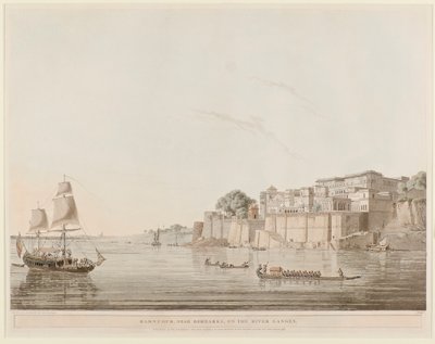 Ramnugur, in der Nähe von Bernares, am Fluss Ganges von Thomas Daniell