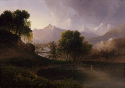 Landschaft mit Bach und Bergen von Thomas Doughty