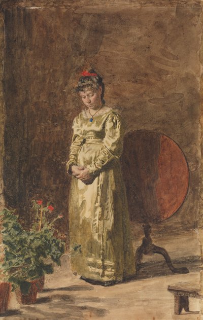 Junges Mädchen beim Meditieren, 1877 von Thomas Eakins