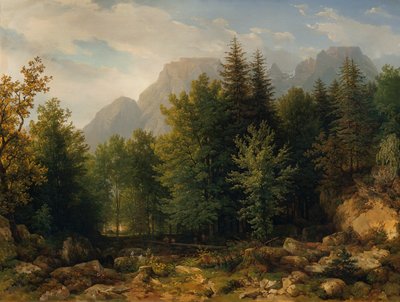 Waldlandschaft im Hochgebirge von Thomas Ender