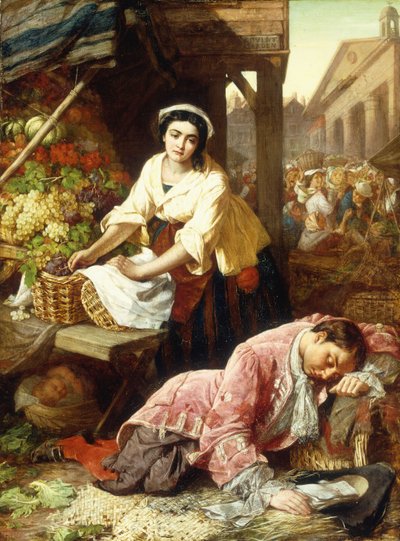 Der bedrängte Dichter, 1866 von Thomas Frank Heaphy