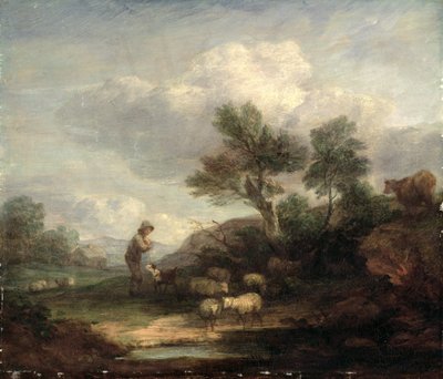 Landschaft mit Schafen von Thomas Gainsborough