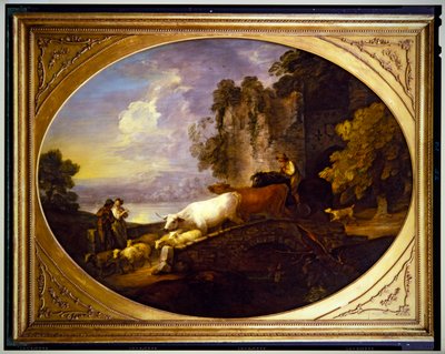 Flusslandschaft mit rustikalen Liebhabern von Thomas Gainsborough