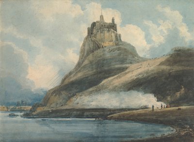 Lindisfarne Castle, Holy Island, Northumberland, 1796-97 von Thomas Girtin