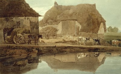 Phineas Borrets Farm bei Saffron Walden von Thomas Girtin
