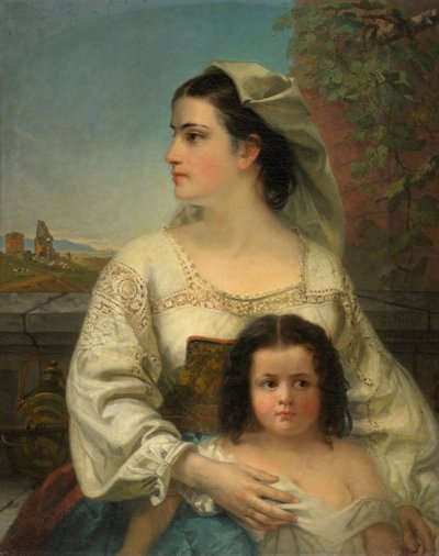 Italienische Mutter und Kind von Thomas Hicks