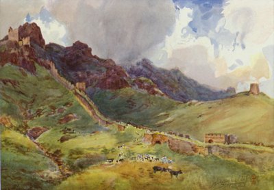 Die Große Mauer oberhalb von Shan-Hai-Kwan von Thomas Hodgson Liddell